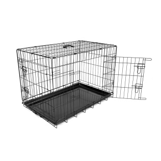 DUVO+ Клетка для собак двухдверная "Pet Kennel X-LARGE", чёрная, 107х71х77см (Бельгия)