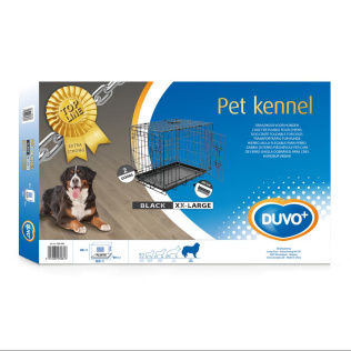 DUVO+ Клетка для собак двухдверная "Pet Kennel Top Line XX-LARGE", чёрная, 123х77х83см (Бельгия)