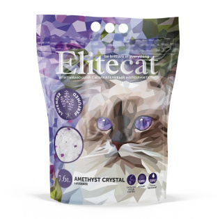 ELITECAT Наполнитель впитывающий силикагель "Crystal Lavender", 7.6л