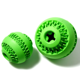 SkyRus Игрушка для собак резиновая "Мяч для лакомств", зелёная, 7.6см