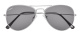 Очки солнцезащитные ZIPPO, серебристые, чёрные, оправа из меди, поляризационные линзы
