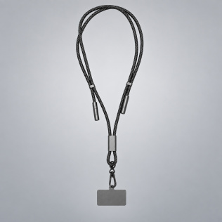 Шнурок-держатель для телефона с зарядным кабелем USB-C на USB-C/Lightning Lany Eco Charge, серый