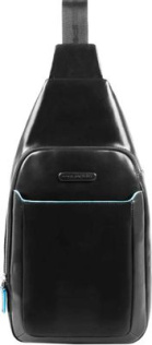 Рюкзак слинг Piquadro Blue Square CA4827B2/N черный натуральная кожа