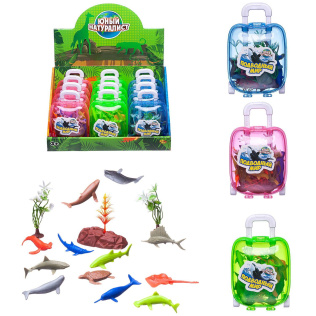 Игровой набор ABtoys Юный натуралист в чемоданчике "Морские животные" 3 вида