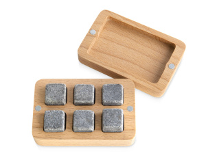 Набор камней для виски в подарочной деревянной коробке Speyside (серый, натуральный)