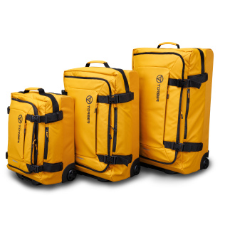 Набор из 3-х сумок на колесах TORBER Moby, желтый, полиэстер 900D с PU покрытием