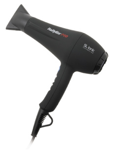 Фен BaByliss Pro SL Ionic, Soft Touch, черный, 1900Вт, ионизация, 1 насадка