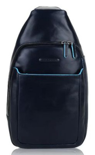Рюкзак слинг Piquadro Blue Square CA4827B2/BLU2 синий натуральная кожа
