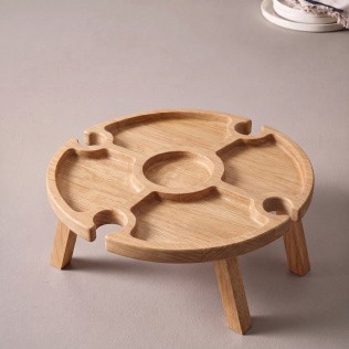 Деревянный столик на складных ножках Outside party (коричневый)