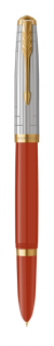Перьевая ручка Parker 51 Premium Red GT, перо:M/F чернила:Black,Blue, в подарочной упаковке.