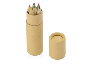 Цветные карандаши в тубусе (бежевый)