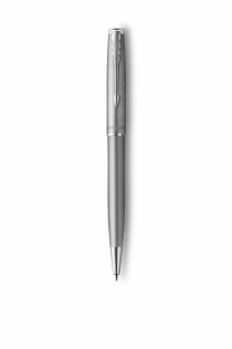 Шариковая ручка Parker Sonnet Stainless Steel , толщина линии M, цвет чернил черный, в подарочной упаковке