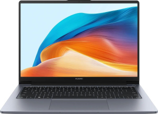 Ноутбук Huawei MateBook D 14 14", 2024, IPS, Intel Core i5 12450H 2ГГц, 8-ядерный, 16ГБ LPDDR4x, 512ГБ SSD,  Intel UHD Graphics, без операционной системы, серый космос [53013xet]