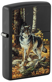 Зажигалка ZIPPO Linda Picken с покрытием Black Matte, латунь/сталь, черная, матовая, 38x13x57 мм