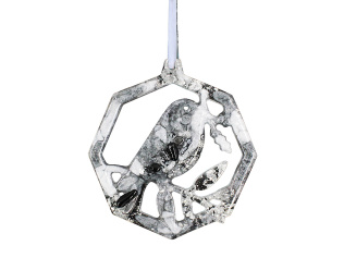 Елочные игрушки (Снегирь) Обсидиан