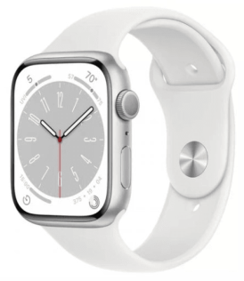 Часы Apple Watch Series 8 GPS 41mm Silver Aluminium Case with White Sport Band - Regular M/L