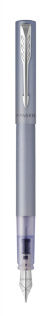 Перьевая ручка Parker Vector XL Silver Blue CT, цвет чернил blue, перо: F/M, в подарочной упаковке.