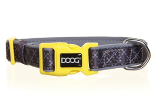 DOOG Ошейник для собак "Odie", серо - желтый, M, 32-46см (Австралия)