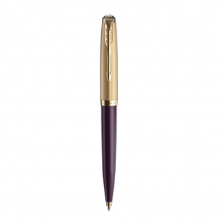 Шариковая ручка Parker 51 DELUXE PLUM GT, цвет чернил черный