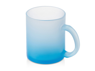 Стеклянная матовая кружка Омбре с градиентом для сублимации, синий