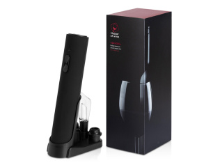 Набор винных аксессуаров 4в1 Savoie с покрытием soft touch (черный)