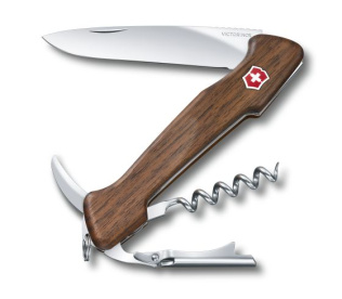 Нож перочинный VICTORINOX Wine Master, 130 мм, 6 функций, с фиксатором, рукоять из орехового дерева