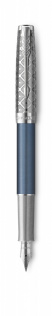 Перьевая ручка Parker Sonnet Premium Refresh BLUE, перо 18K, толщина F, цвет чернил black, подарочной упаковке
