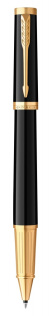 Ручка-роллер Parker "Ingenuity Black GT" стержень: F, цвет чернил: black, в подарочной упаковке.
