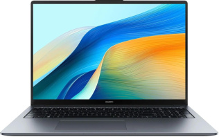 Ноутбук Huawei MateBook D 16 16", 2023, IPS, Intel Core i5 12450H 2ГГц, 8-ядерный, 16ГБ 1ТБ SSD,  Intel UHD Graphics, без операционной системы, серый космос [53013yly]