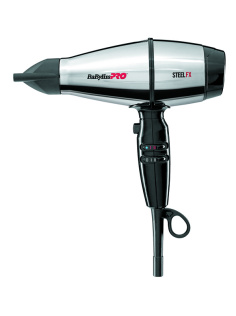 Фен BaByliss Pro STEELFX  стальной, 2000Вт,  ионизация, 1 насадка