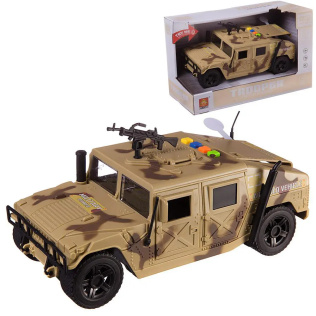 Спецтехника Машинка 1:16 "Военная", пластмассовая инерционная, со звуковыми и световыми эффектами