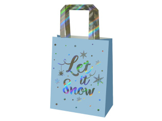 Подарочный пакет Let it snow! (голубой)
