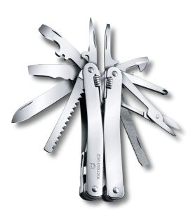 Мультитул VICTORINOX SwissTool Spirit X, 105 мм, 26 функций, в кожаном чехле