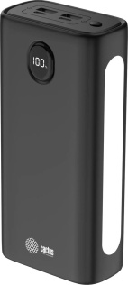 Внешний аккумулятор (Power Bank) Cactus CS-PBFSJA-30000,  30000мAч,  черный