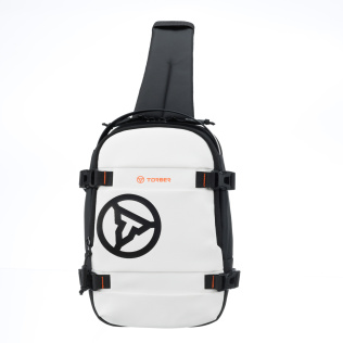 Рюкзак на одно плечо TORBER Xtreme, белый/чёрный, 20 х 8 х 31 см, 5л