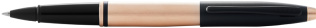 Ручка-роллер Cross Calais Brushed Rose Gold Plate and Black Lacquer
