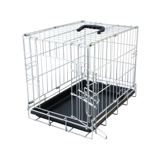 DUVO+ Клетка для собак однодверная "Pet Kennel MINI", серебристая, 47х30х37см (Бельгия)!