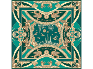 Платок Казань Драгоценная изумрудный