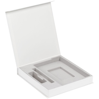 Коробка Arbor под ежедневник 13х21 см, аккумулятор и ручку, белая