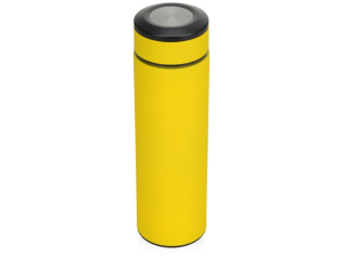 Термос Confident с покрытием soft-touch 420мл, желтый (P)