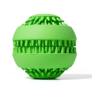 SkyRus Игрушка для собак резиновая "Мяч для лакомств малый", зелёная, 5.7см