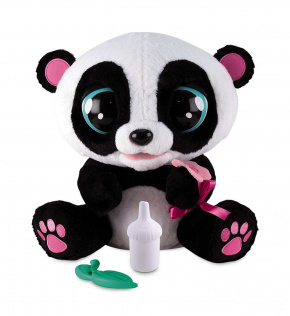 Мягкая игрушка IMC Toys Club Petz Панда Yoyo интерактивная , со звуковыми эффектами, шевелит глазами и ртом, можно его кормить и уложить спать, реагир