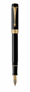 Перьевая ручка Parker Duofold Classic Centennial, Black GT, перо: F