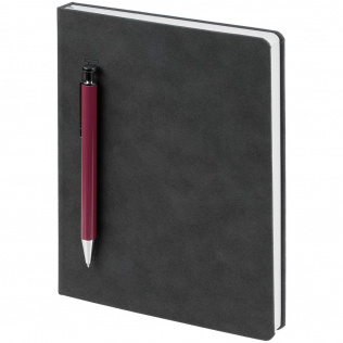 Ежедневник Magnet с ручкой, серый с розовым