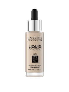 EVELINE LIQUID CONTROL Инновационная жидкая тональная основа №010 - LIGHT BEIGE 32мл
