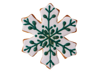 Пряник имбирный Снежинка (белый)