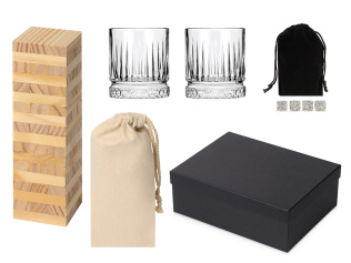 Подарочный набор с бокалами и дженгой