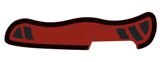 Задняя накладка для ножей VICTORINOX 111 мм, нейлоновая, красно-чёрная