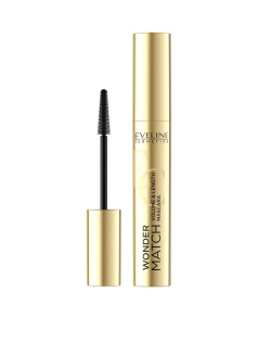 EVELINE Wonder Match Тушь для ресниц удлинение и объем Intense Black черная 7мл
