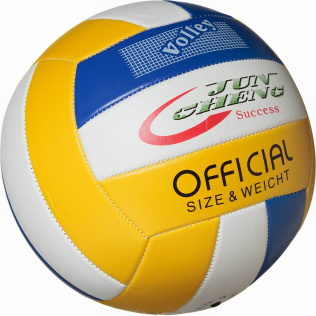 Мяч волейбольный Junfa сине-бело-желтый 22 см